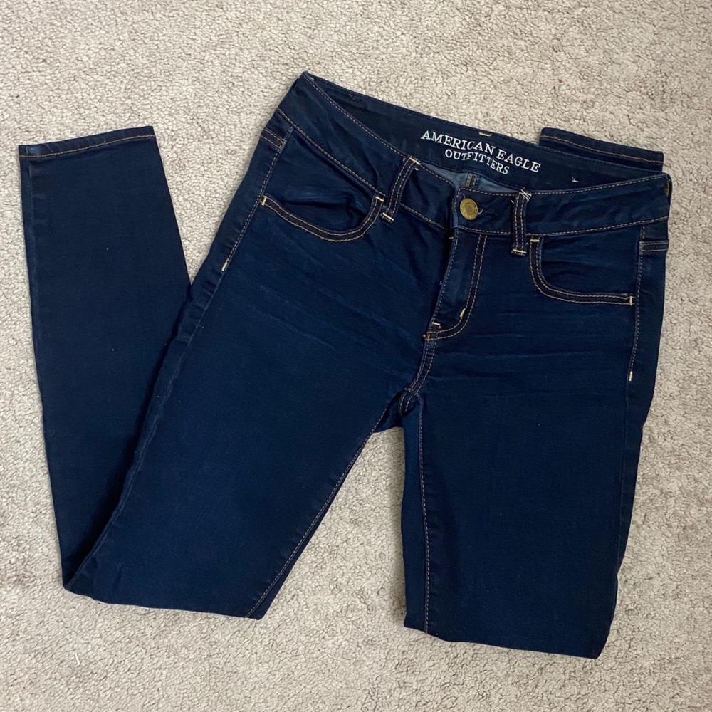 American Eagle Darkwash Super Stretch Jeggings